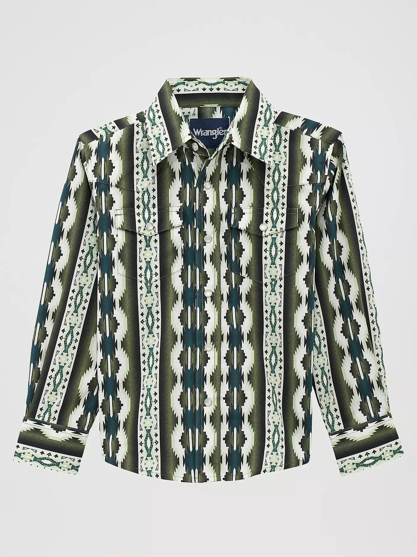 Wrangler Boy's Checotah Long-Sleeve Western Snap Shirt