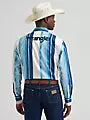 Wrangler Men's Wrangler Logo Long-Sleeve Striped Shirt