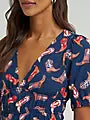 Wrangler Women's Puff Sleeve V-Neck