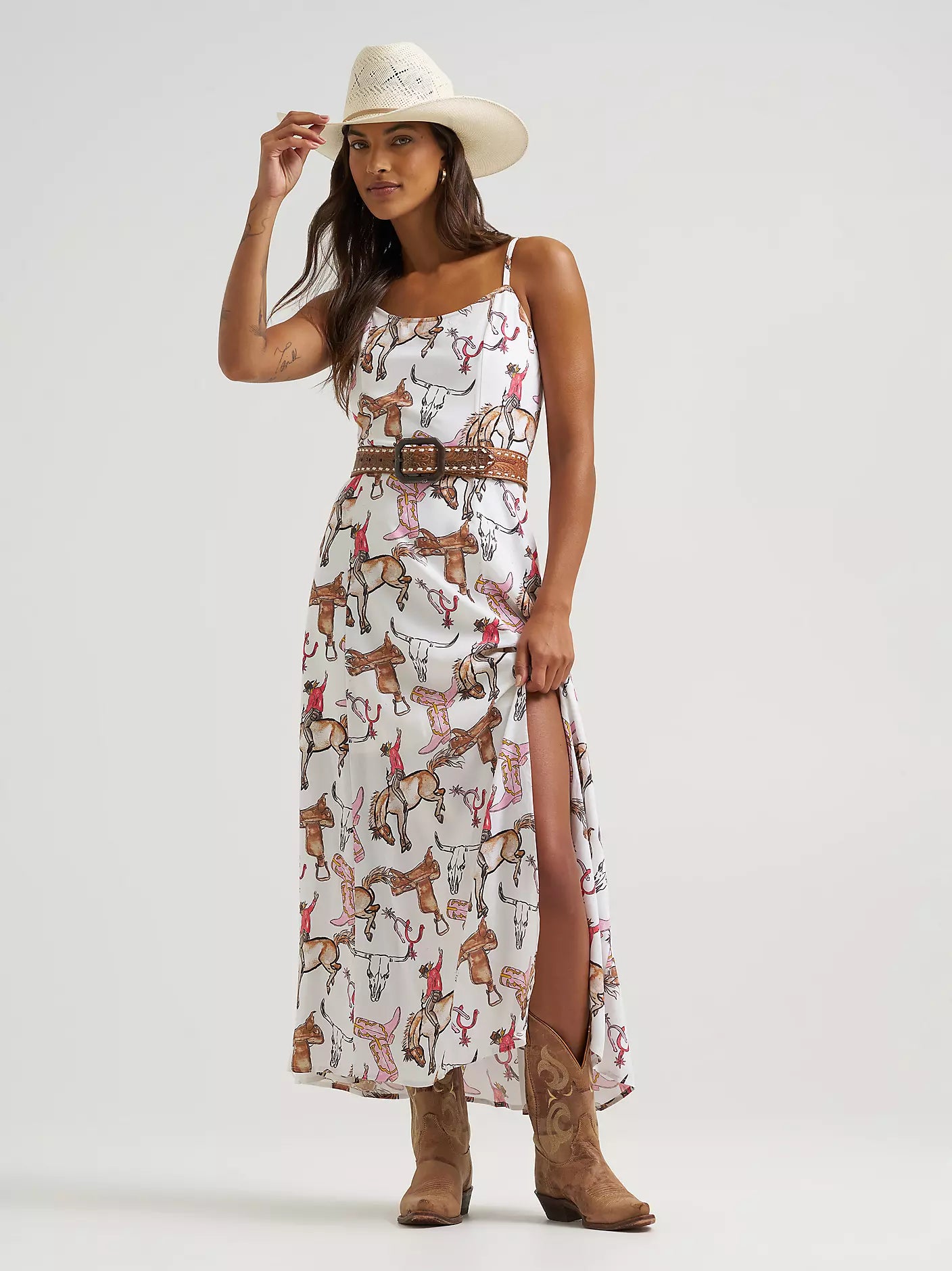 women dress western style Wrangler Women's Western Tank Maxi Dress