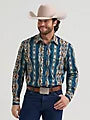 Wrangler Men's Checotah Long-Sleeve Western Snap Printed Shirt