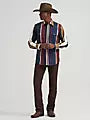 Wrangler Men's Vintage-Inspired Brushpopper Western Snap Workshirt