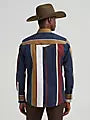 Wrangler Men's Vintage-Inspired Brushpopper Western Snap Workshirt