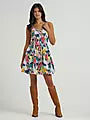 Wrangler Women's Bold Print Corset Snap Dress