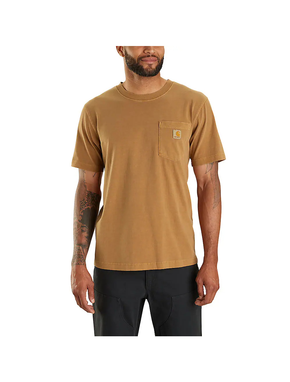 Carhartt Men's Relaxed Fit Lightweight Short-Sleeve Garment Dyed Pocke