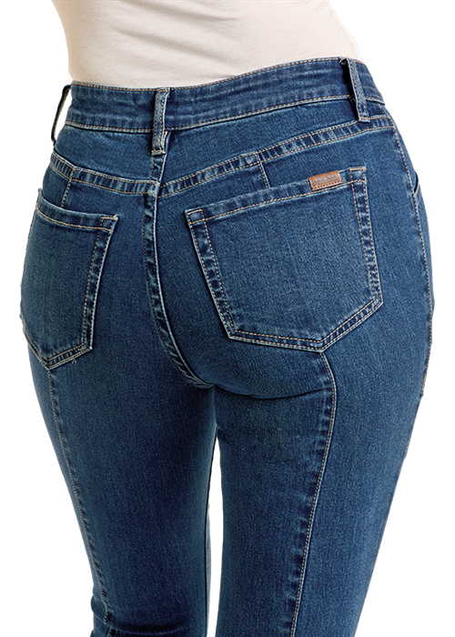 Rock and Roll Denim Women's Center Seam Flare Jeans