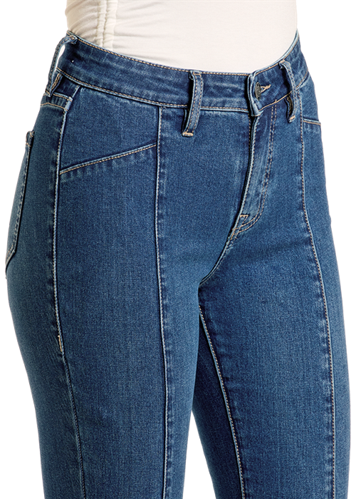 Rock and Roll Denim Women's Center Seam Flare Jeans