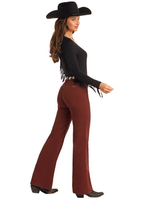 Rock and Roll Denim Women's High Rise Wide Leg Flare Jeans