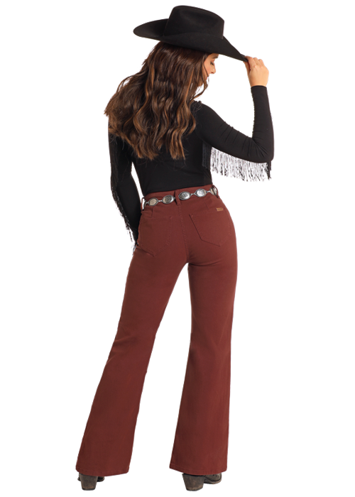 Rock and Roll Denim Women's High Rise Wide Leg Flare Jeans