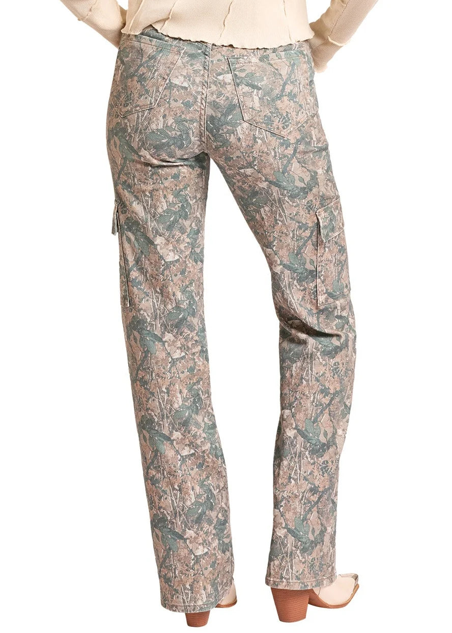Rock & Roll Denim Women's Camo Print Wide-Leg Jeans