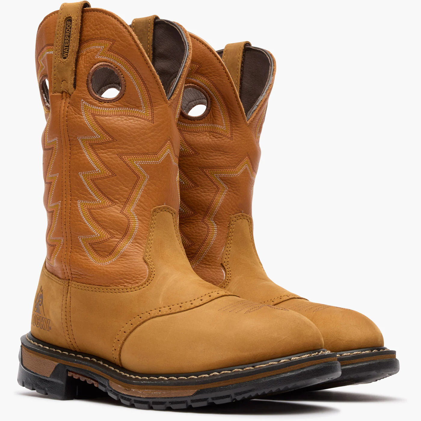 Rocky Men's Original Ride Branson Saddle Roper Waterproof Western Boot