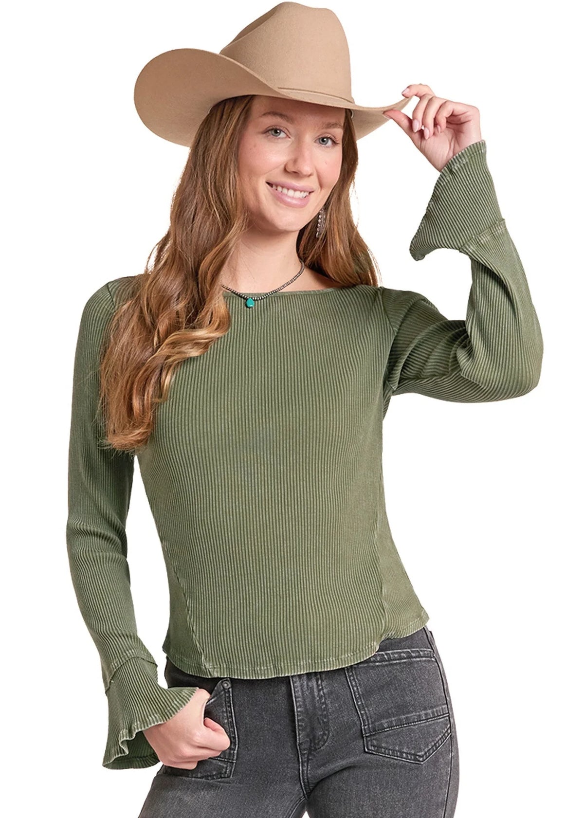 Rock and Roll Denim Women's Rib Knit Top