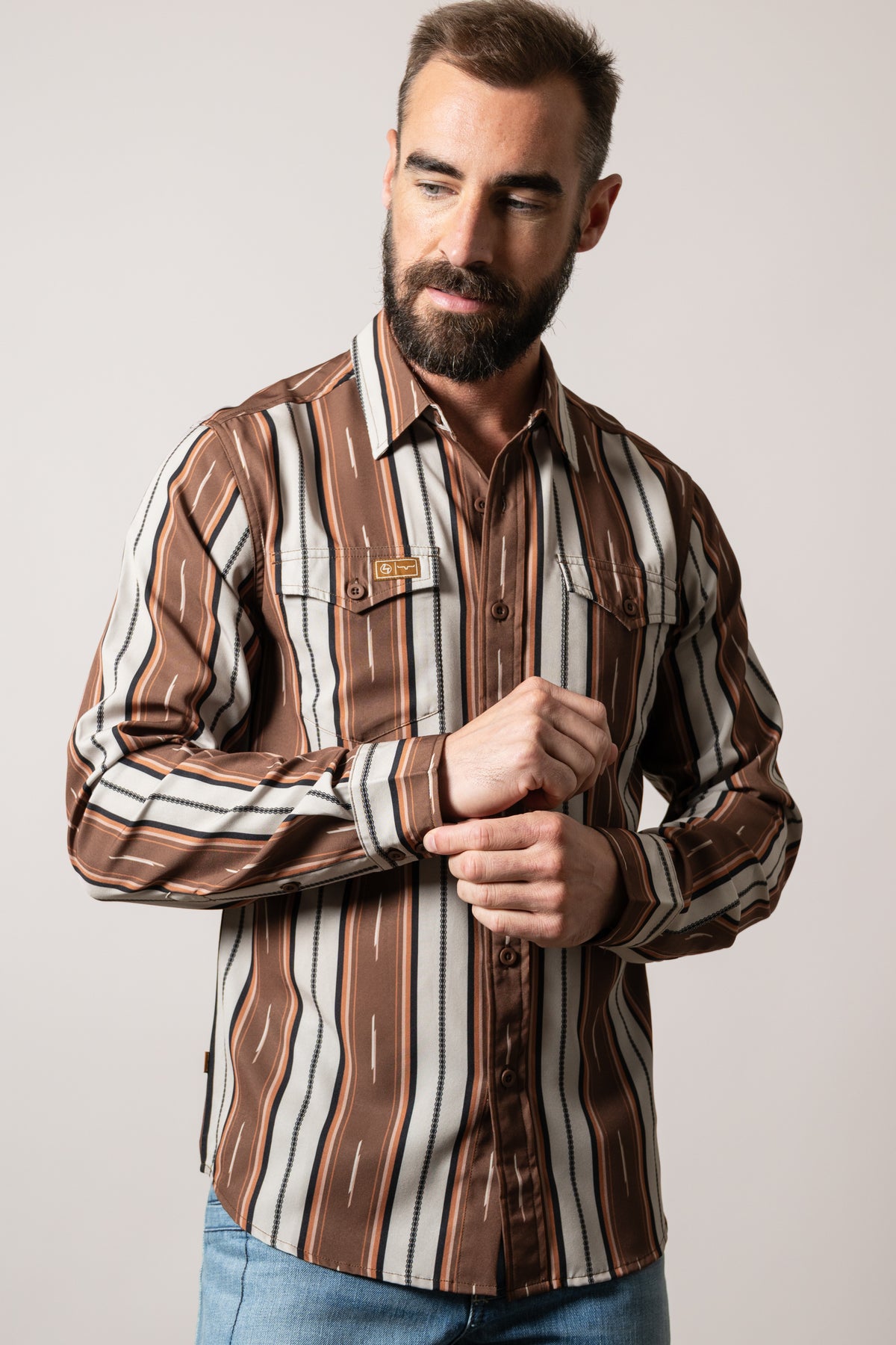 Kimes Ranch X Zach Top Men's Hickory Long Sleeve Shirt