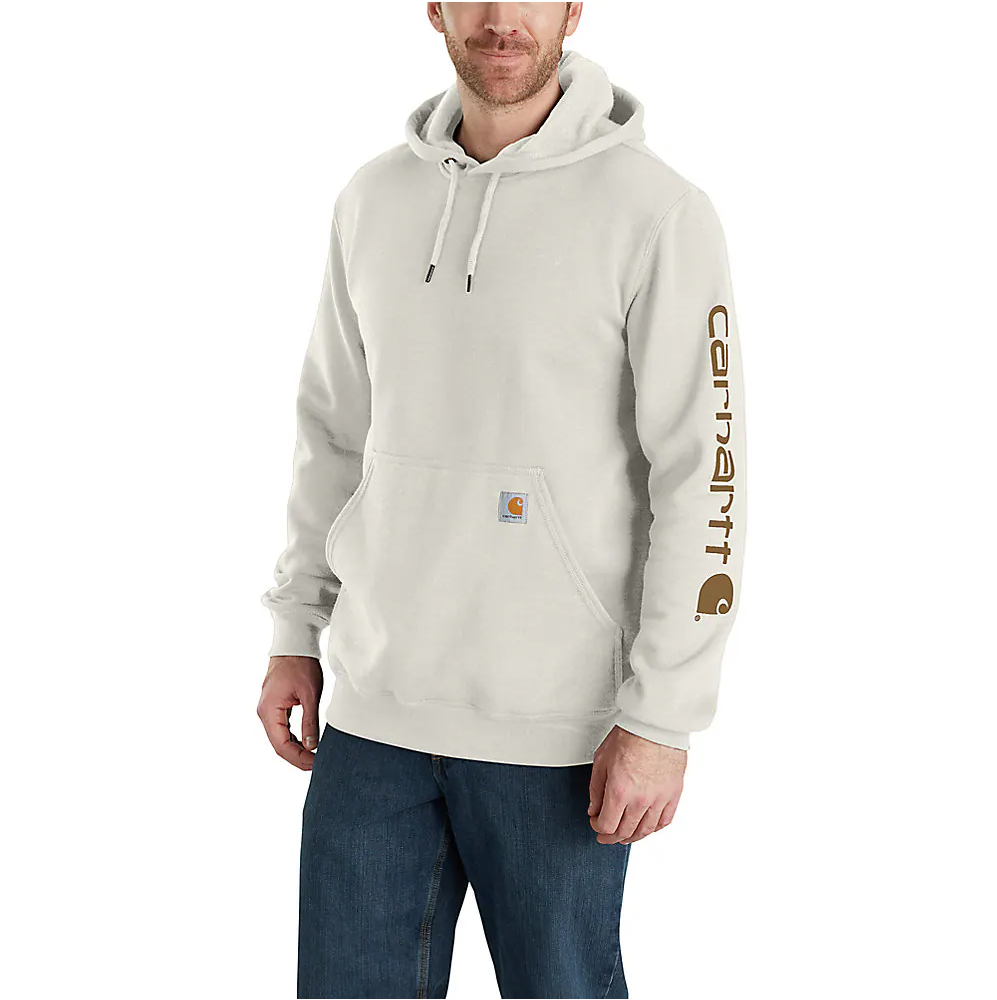 Carhartt Men's Loose Fit Midweight Logo Sleeve Graphic Hoodie