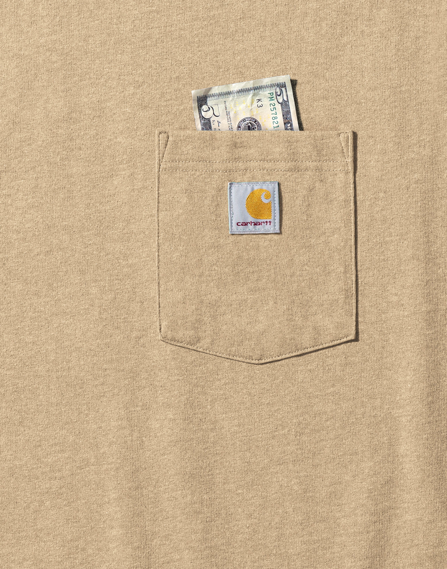 Carhartt Men's Loose Fit Heavyweight Short Sleeve Pocket T-Shirt - Beach Heather