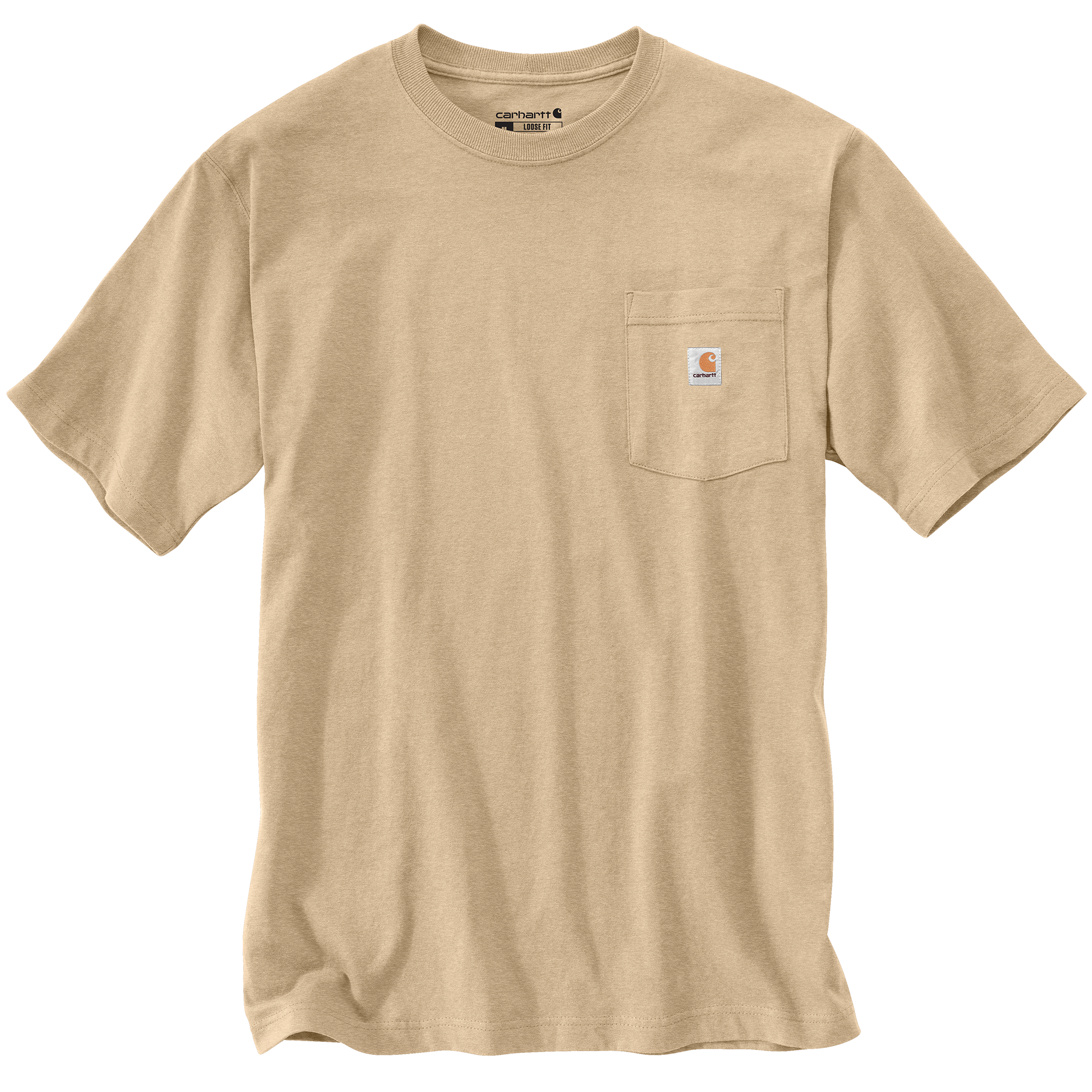 Carhartt Men's Loose Fit Heavyweight Short Sleeve Pocket T-Shirt - Beach Heather