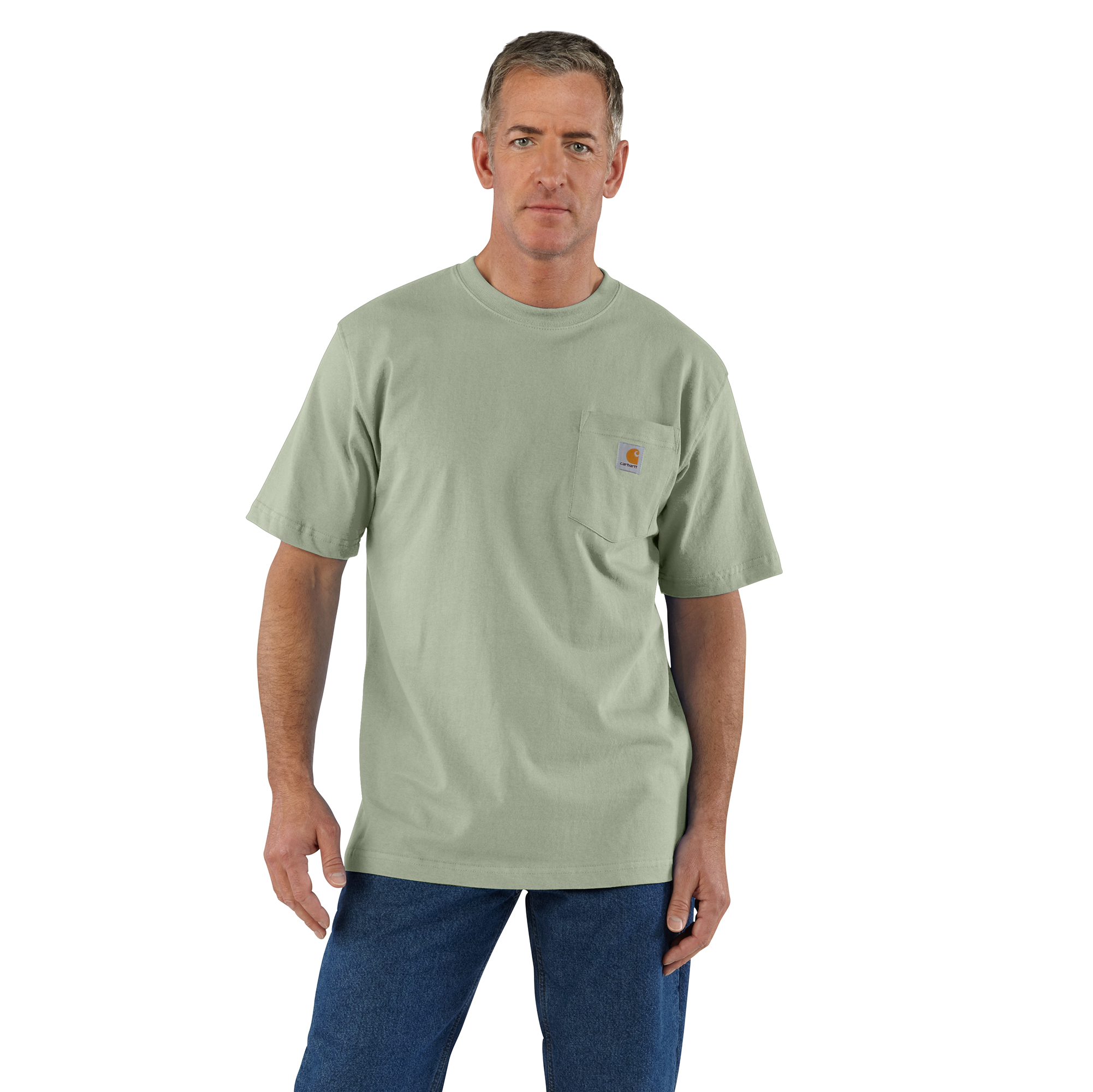 Carhartt Men's Loose Fit Heavyweight Short Sleeve Pocket T-Shirt - Sage