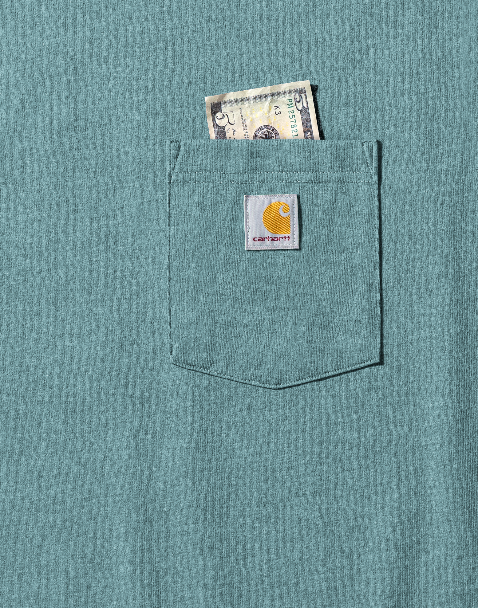 Carhartt Men's Loose Fit Heavyweight Short Sleeve Pocket T-Shirt - Summer Blue Heather