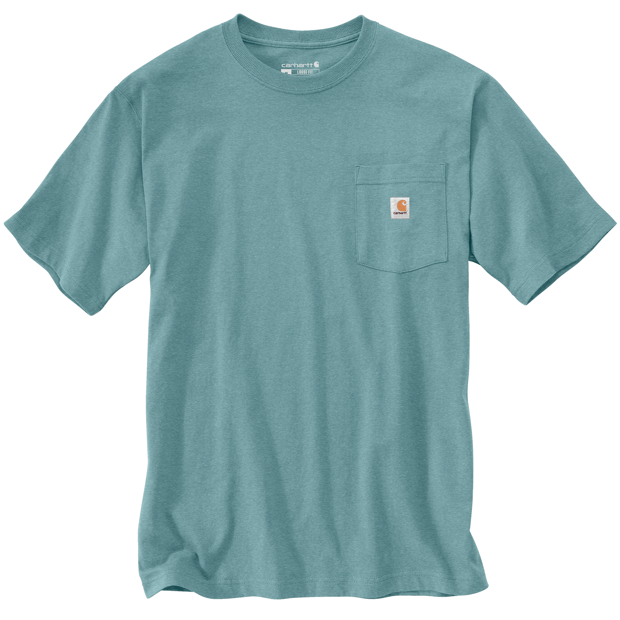 Carhartt Men's Loose Fit Heavyweight Short Sleeve Pocket T-Shirt - Summer Blue Heather