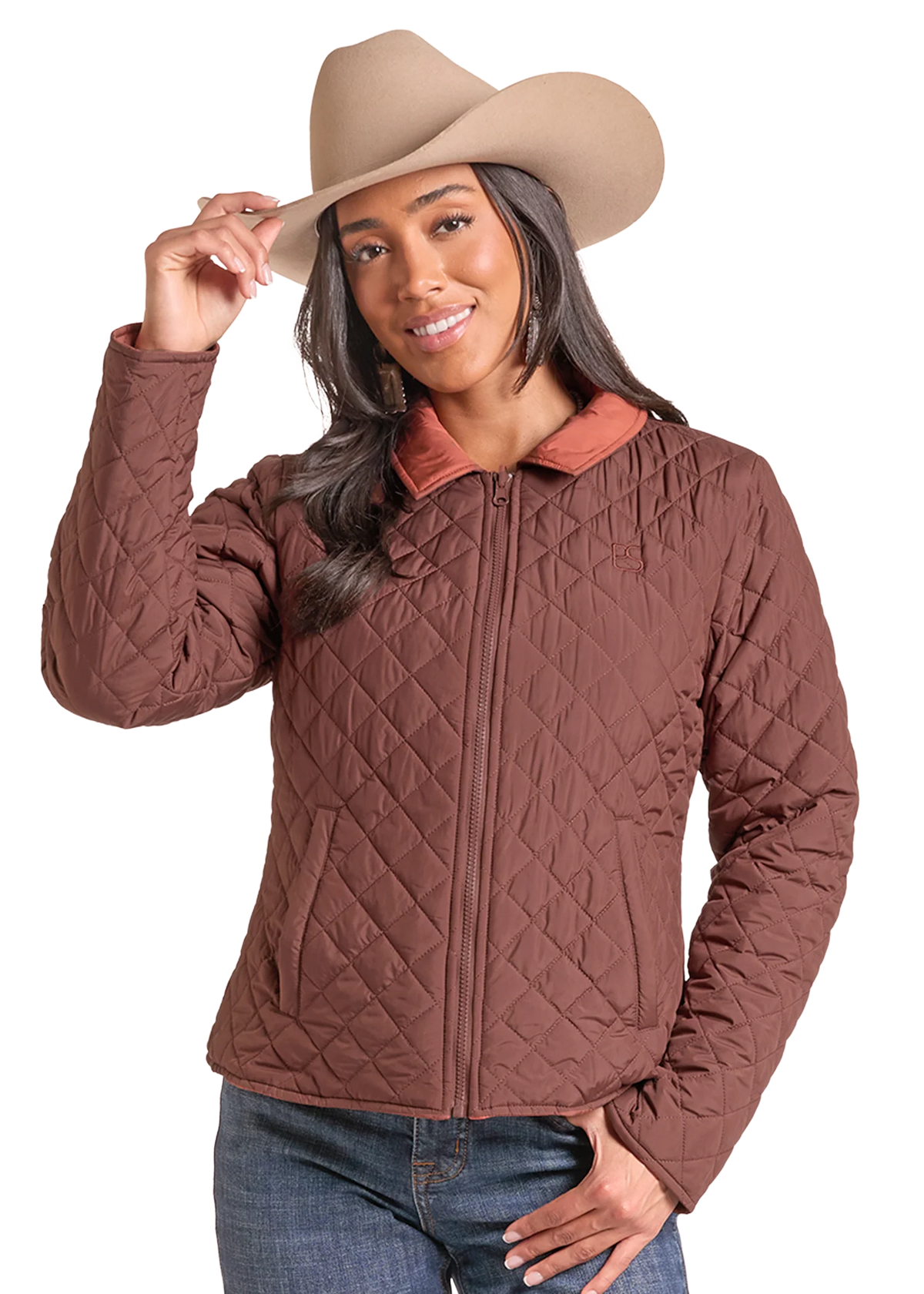 Panhandle Slim Women's Brown Quilted Reversible Jacket