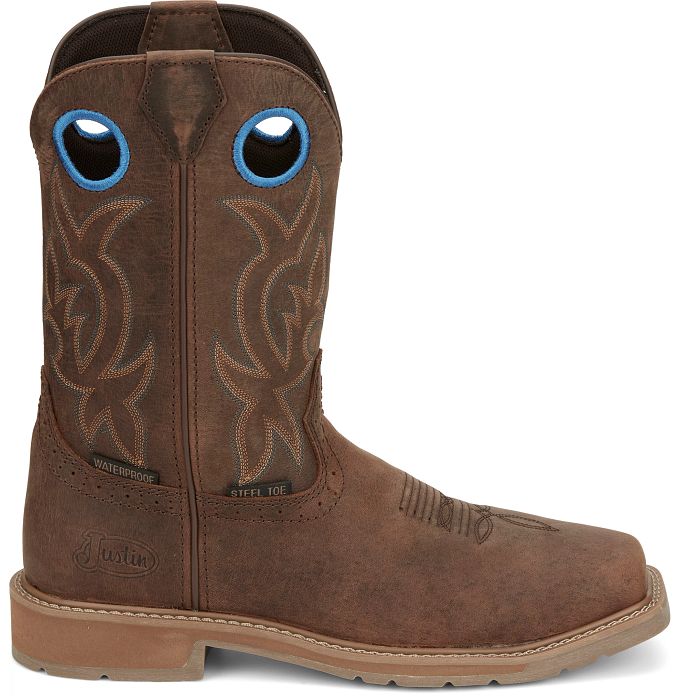 Justin Men's All Around 11-Inch Waterproof Steel Toe Work Boot