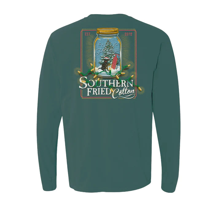 Southern Fried Cotton Snow Globe Long Sleeve Tee