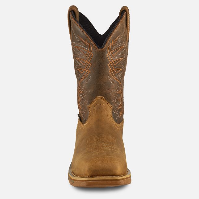 Irish Setter Men's Marshall 11 Inch Waterproof Leather Safety Toe Pull-On Boot