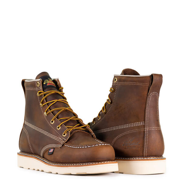 Thorogood Men's American Heritage 6 Inch Trail Crazy Horse Moc Toe Maxwear Wedge