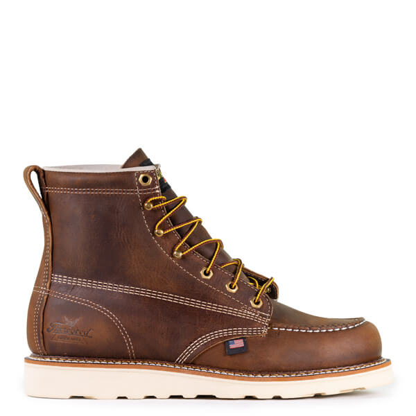 Thorogood Men's American Heritage 6 Inch Trail Crazy Horse Moc Toe Maxwear Wedge