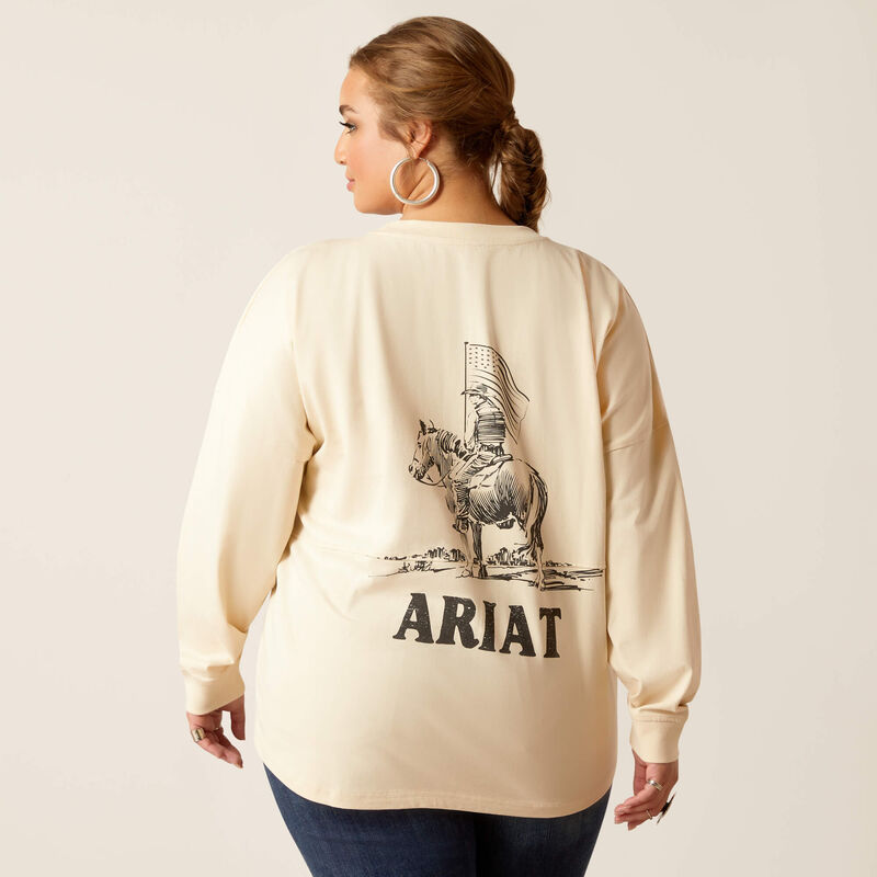 Ariat Women's True West Oversized Long-Sleeve Graphic T-Shirt