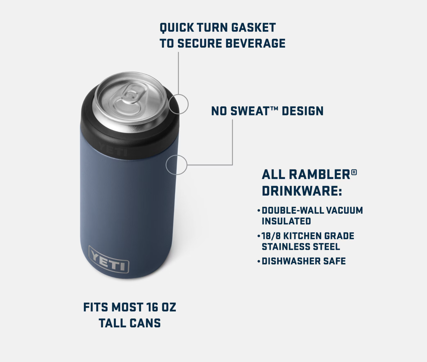 Yeti Rambler 16oz Colster Tall Can Cooler