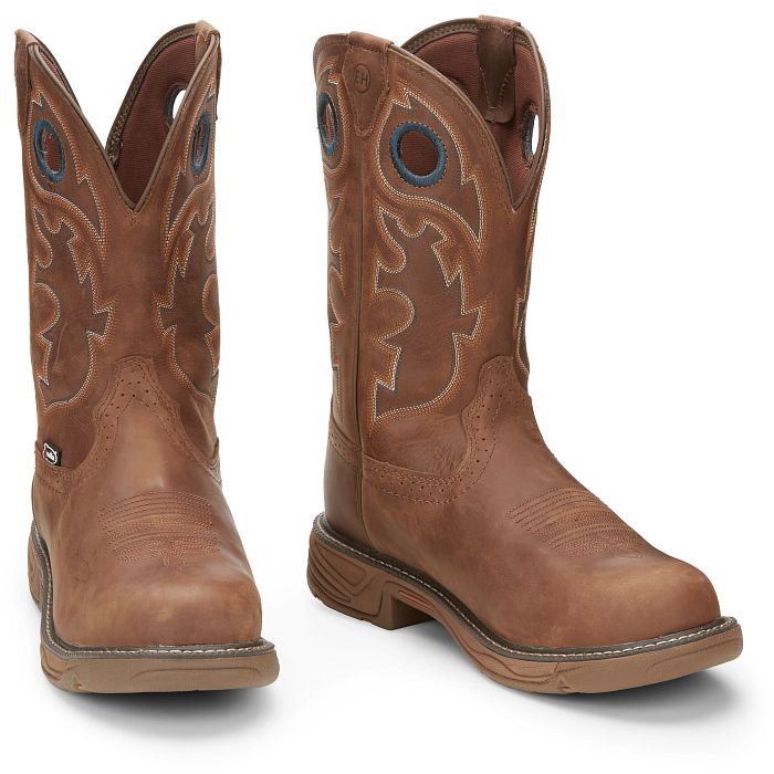 Justin Men's Rush 11-Inch Nano Composite Toe Waterproof Work Boot