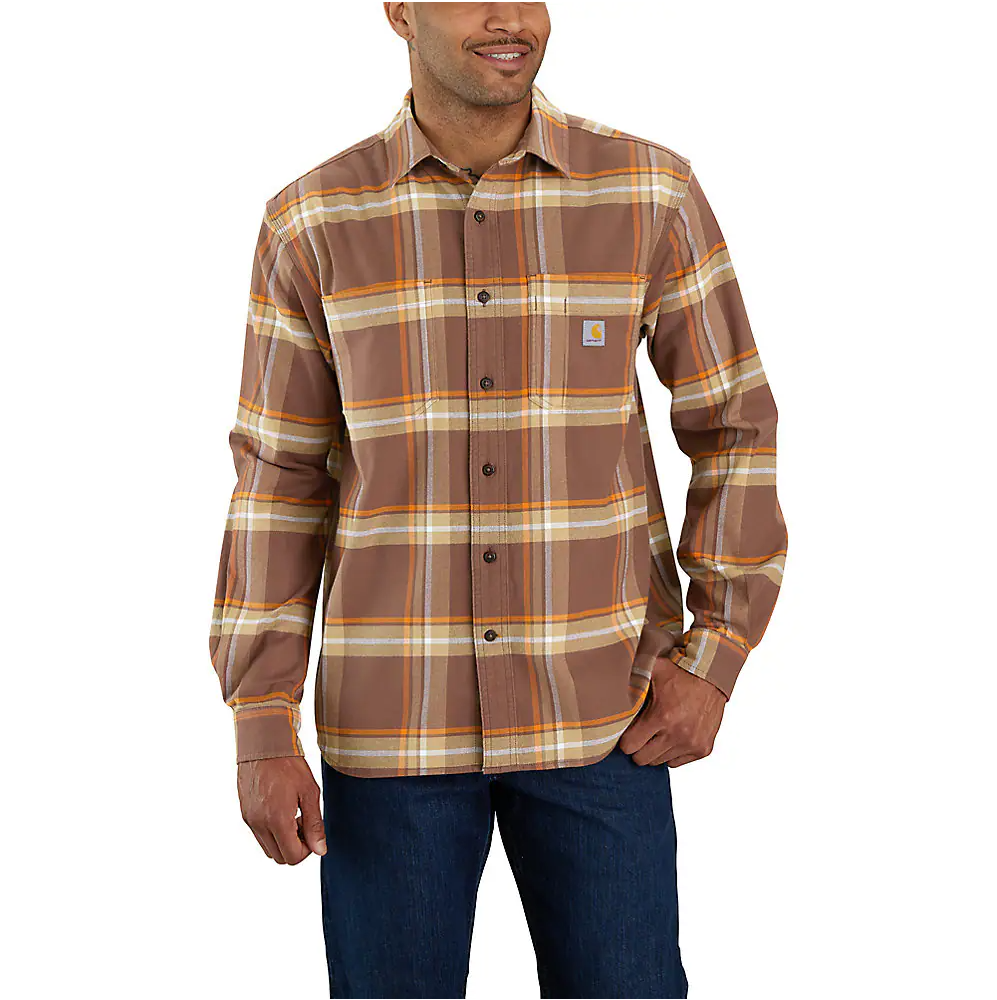 Carhartt Men's Rugged Flex Relaxed Fit Midweight Flannel Long-Sleeve S