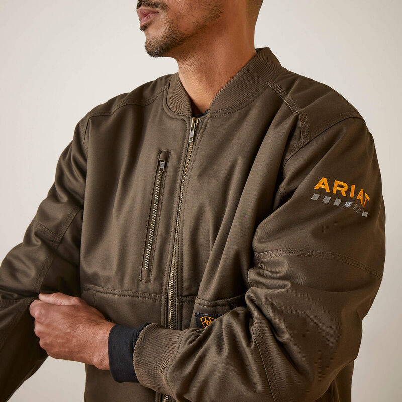 Ariat Men's Rebar Stretch Canvas Bomber Jacket