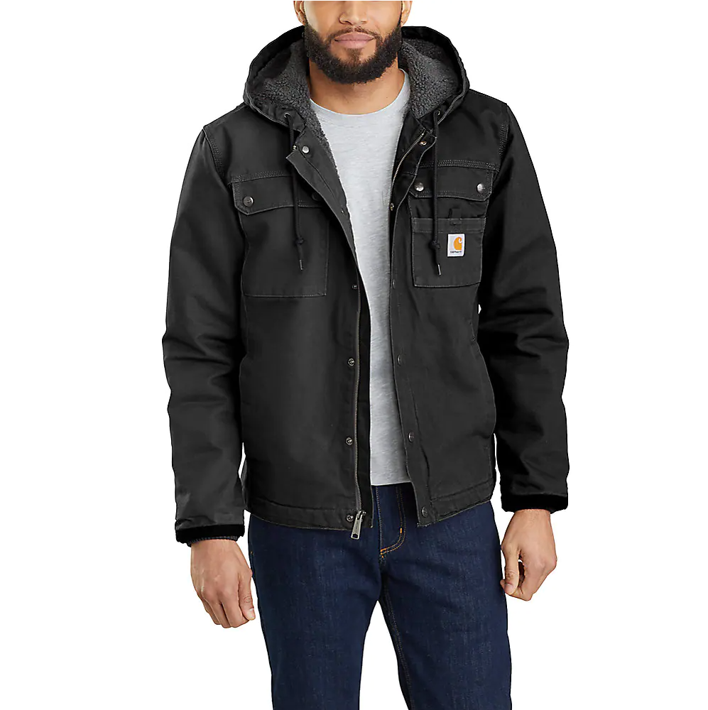 Carhartt Men's Relaxed Fit Washed Duck Sherpa-Lined Utility Jacket Carhartt Men's Relaxed Fit Washed Duck Sherpa-Lined Utility Jacket