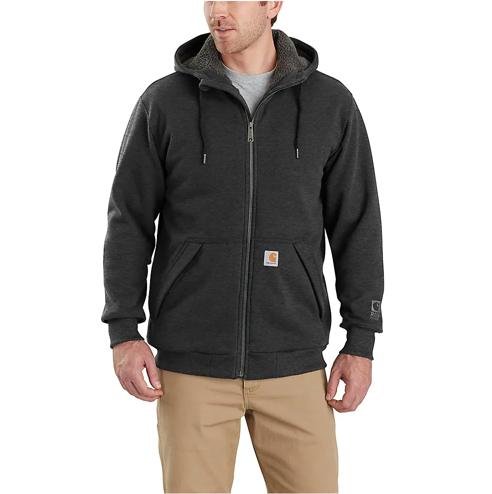Carhartt Men's Rain Defender Relaxed Fit Midweight Sherpa Lined Full-Zip Sweatshirt