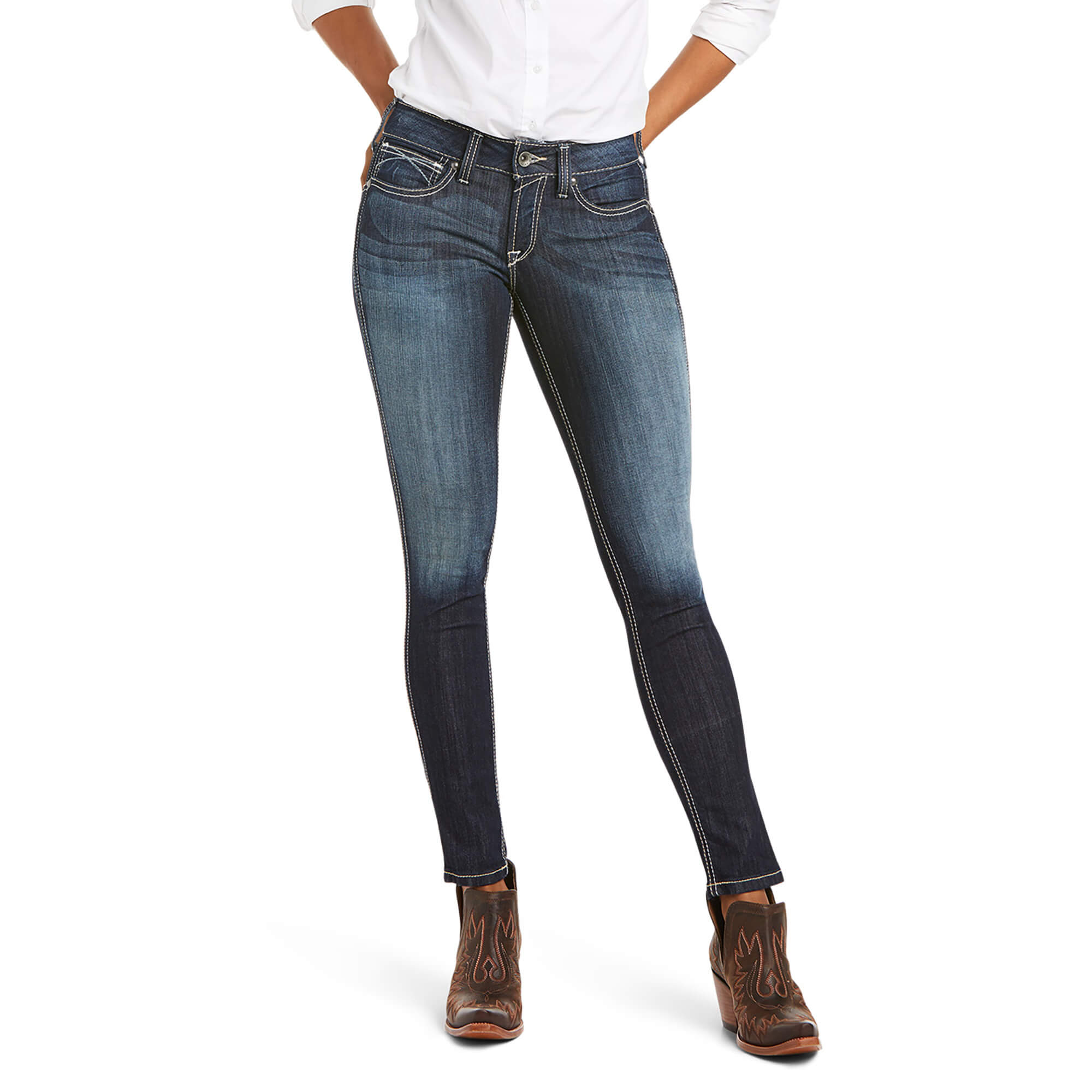 Ariat REAL Mid Rise Stretch Outseam Ella Skinny Jeans