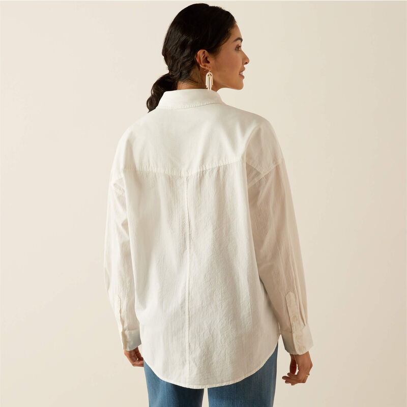 Ariat Women's Baggy Button Up Shirt in Cloud Dancer Ariat Women's Baggy Button Up Shirt in Cloud Dancer