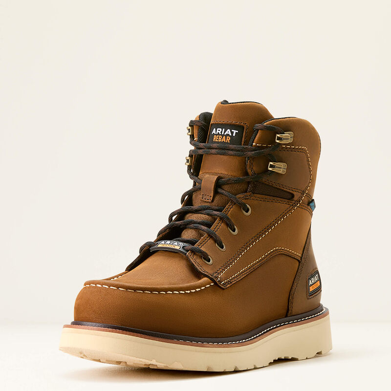 Ariat Men's Rebar Wedge Moc Toe 6 Inch Waterproof Work Boot