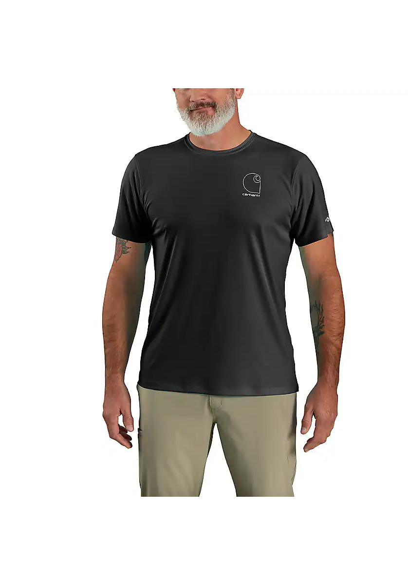 Carhartt Men's Force Sun Defender Relaxed Logo Short-Sleeve T-Shirt