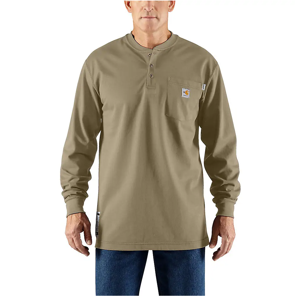 Carhartt Men's Flame-Resistant Force Long-Sleeve Henley