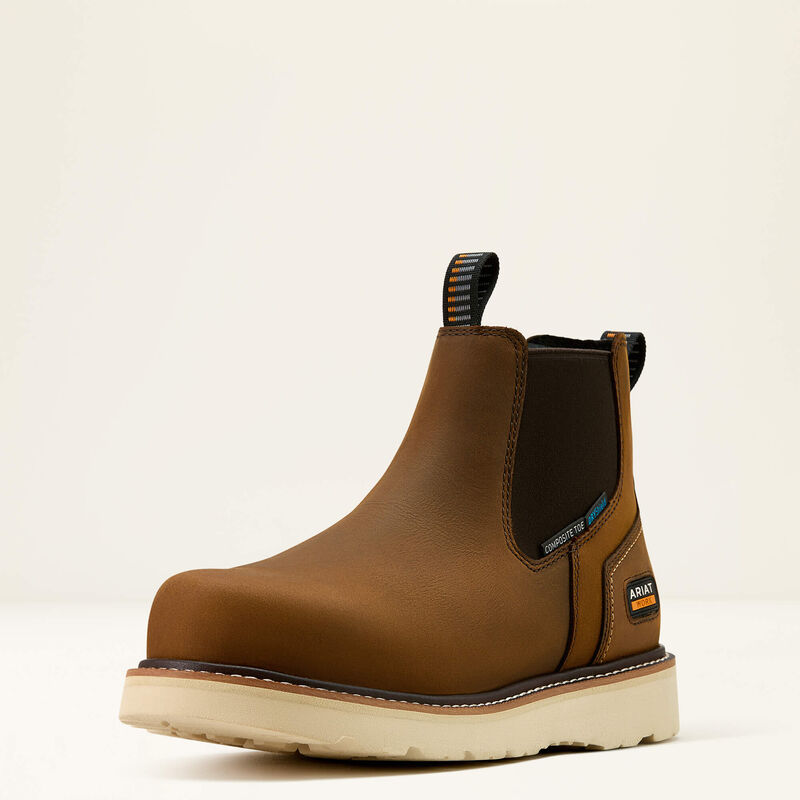 Ariat Men's Rebar Wedge Chelsea Waterproof Composite Toe Work Boot