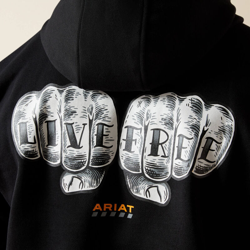 Ariat Men's Rebar Workman Bare Knuckle Logo Hoodie