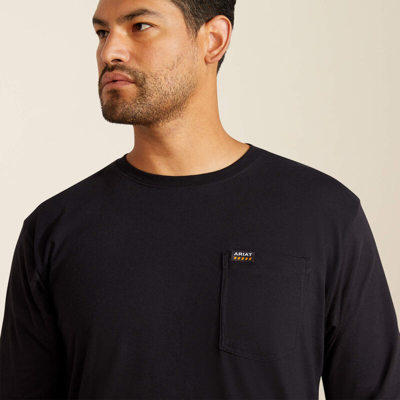 Ariat Men's Rebar Cotton Strong Standard Long-Sleeve Pocket T-Shirt