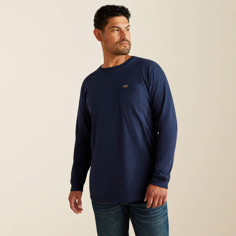 Ariat Men's Rebar Cotton Strong Standard Long-Sleeve Pocket T-Shirt