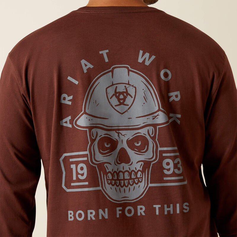 Ariat Men's Rebar Cotton Strong Long-Sleeve Hardhead Logo T-Shirt
