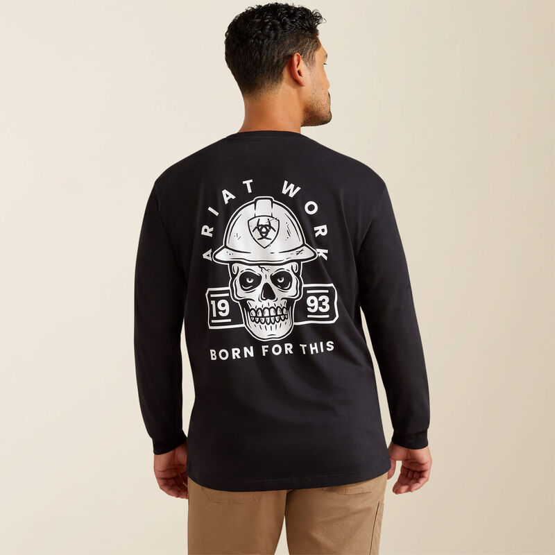 Ariat Men's Rebar Cotton Strong Long-Sleeve Hardhead Logo T-Shirt