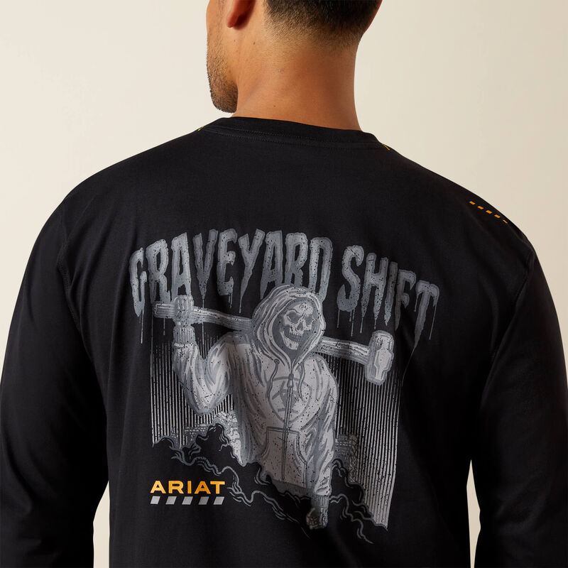 Ariat Men's Rebar Workman Graveyard Long-Sleeve T-Shirt