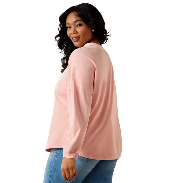 Ariat Women's Canvas Oversized Long-Sleeve T-Shirt