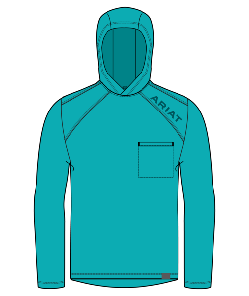 Ariat Men's Rebar Sunblocker Long-Sleeve Hooded T-Shirt
